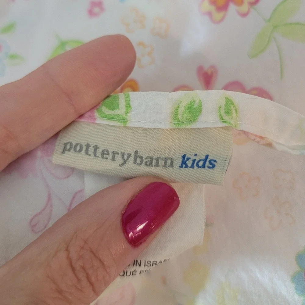 Pottery Barn Kids Garden Party Full 4 Pc Sheet Set Organic Cotton Floral  2011